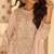 dusty rose embroidered georgette free size stitched kurta set