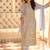 lavender embroidered georgette free size stitched kurta set