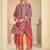 multi printed crep silk free size stitched high low kurta suit