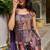 multi printed viscos position jacquard silk free size stitched strapless tube bodice suit