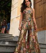 multi printed viscos position jacquard silk free size stitched strapless tube bodice suit