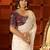Beige Colour Satin Silk Saree with Heavy Embroidery Work