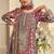 magenta printed creap silk free size stitched straight-cut kurti suit