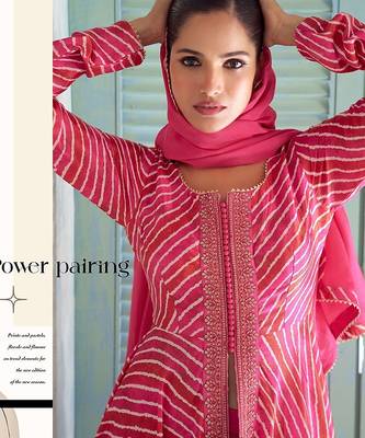 deep magenta pink embroidered chinnon free size stitched flared anarkali-style kurta gown suit 2
