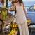 ivory cream thread georgette free size stitched short strappy straight tunic suit