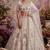 off white embroidered net unstitched lehenga choli with dupatta