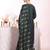 black embroidered poly silk free size stiched kurta set
