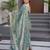 sky blue embroidered fandy silk free size stitched kurta set