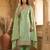 green embroidered jimmy chu free size stitched kurta set