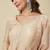 nude embroidered chrunchy silk free size stitched kurta set