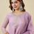 lilac embroidered chrunchy silk free size stitched kurta set
