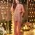 peach solid chrunchy silk free size stitched short kurta suit