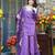 purple embroidered fendy silk free size stitched short kurta suit