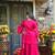 rani pink embroidered fendy silk free size stitched short kurta suit