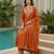 orange embroidered cp vichitra  free size stitched kurta set