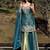 peacock embroidered fendi satin free size stitched short kurti suit