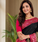 black color zari weaves contrast pallu and designer chaap border silk blend saree