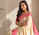 cream color zari weaves contrast pallu and designer chaap border silk blend saree