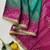 emerald green color zari weaves contrast pallu and designer chaap border silk blend saree