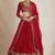 Red thread and Sequnce work Silk Blend Lehenga Choli Set