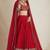 Red thread and Sequnce work Silk Blend Lehenga Choli Set