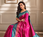 magenta color zari weaves contrast pallu and designer chaap border silk blend saree