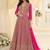 Rani pink faux georgette embroidered readymade anarkali suit