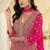 Rani pink faux georgette embroidered readymade anarkali suit