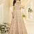 Cream faux georgette embroidered readymade anarkali suit