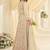 Cream faux georgette embroidered readymade anarkali suit
