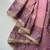 onion pink color zari weaves contrast pallu and designer chaap border silk blend saree