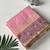 onion pink color zari weaves contrast pallu and designer chaap border silk blend saree