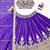 Purple thread with Sequnce Work Silk Blend Lehenga Choli Set