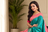 green color zari weaves contrast pallu and designer chaap border silk blend saree