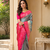 grey color zari weaves contrast pallu and designer chaap border silk blend saree