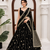 Black thread with Sequnce Work Foux Gorgette Lehenga Choli Set