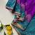 violet color zari weaves contrast pallu and designer chaap border silk blend saree