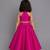 Pink embroidered silk blend lehenga set