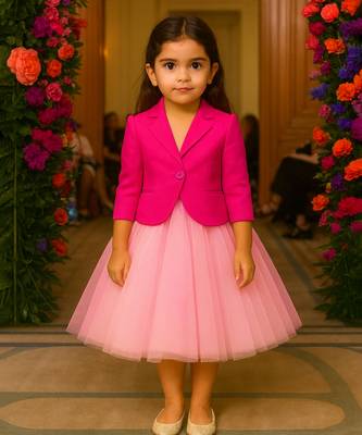 Pink japanese crepe coat and dress 1