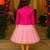 Pink japanese crepe coat and dress