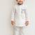 White embroidered silk blend kurta set