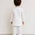 White embroidered silk blend kurta set