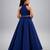 Royal blue embroidered silk blend lehenga set