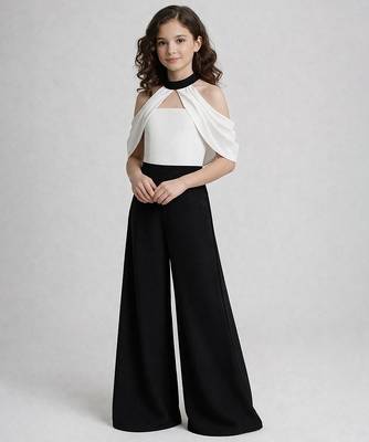 White black japanese crepe jumpsuit 1