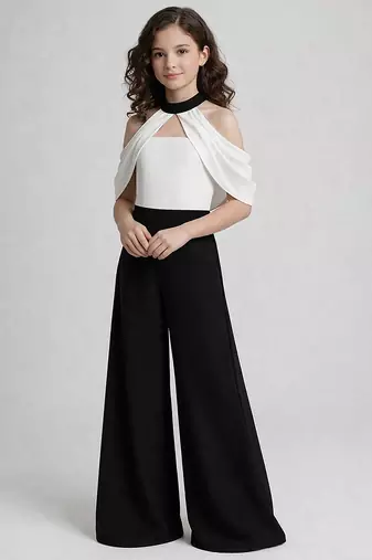 White black japanese crepe jumpsuit