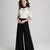 White black japanese crepe jumpsuit