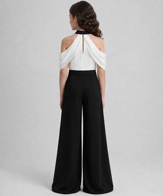 White black japanese crepe jumpsuit 2