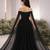 Black embroidered georgette gown