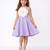Lilac japanese crepe knee length dress