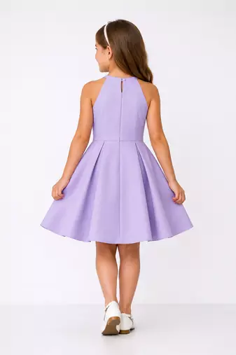 Lilac japanese crepe knee length dress